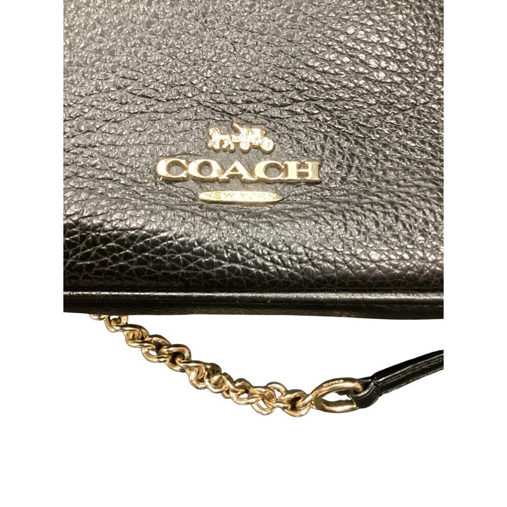 Coach Purse Women’s 1 Size Isla Leather Camera Crossbody Bag Gold Hardware Black - Picture 9 of 11